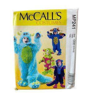 McCALL'S‎ MP241 Kids Monster Costume Pattern Sizes 2-5 FF UNCUT